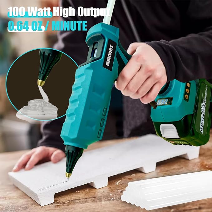 MONVICT 100W Cordless Glue Gun for Makita 18V Battery, Upgraded Digital - Image 4