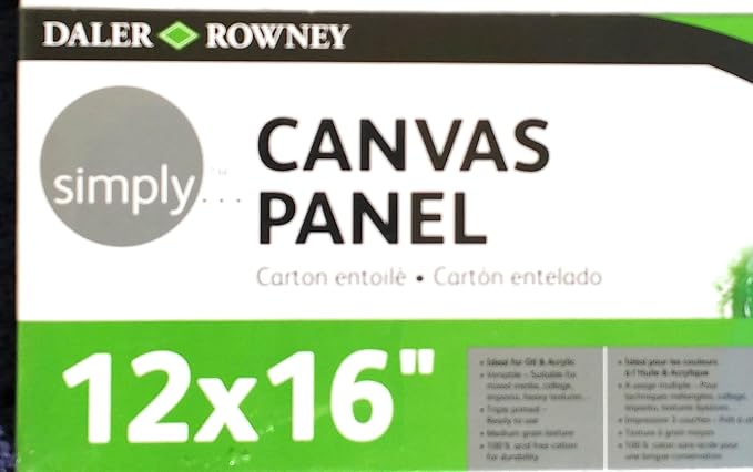 Daler-Rowney Simply Canvas Panel, 12x16 inches, 3 Pack - Image 3