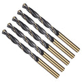 Drill Bit, 7.5mm Cutting Diameter, 4341 HSS Gold and Black 118° Cutting Angle Number Jobber Bits - (Applications: for Drilling Soft Metal Plastic Wood), 5-Pieces