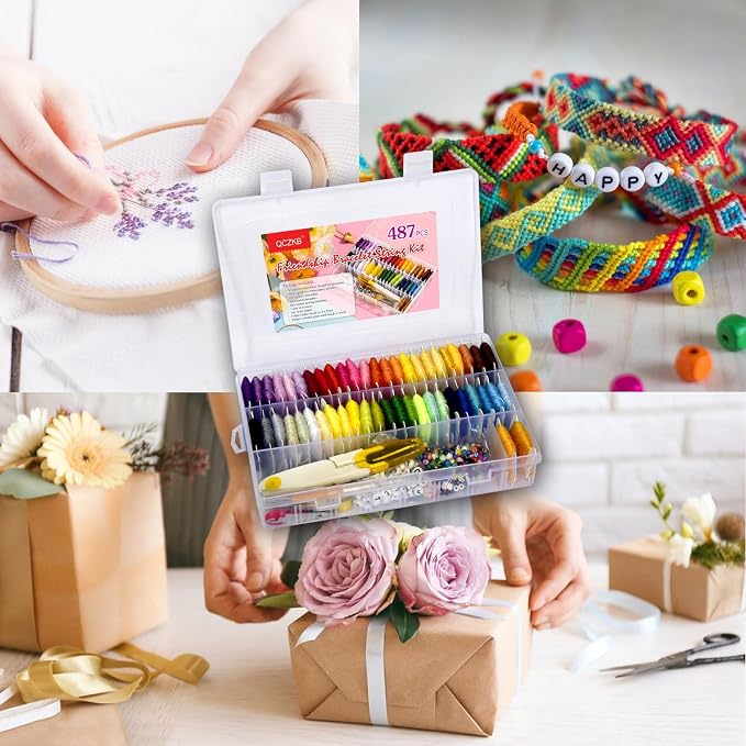 400+Pcs Friendship Bracelet String Kit String Bracelet Making Kit - Image 6
