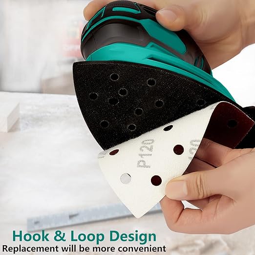 160pcs Mouse Sander Sandpaper and 3pcs Sanding Interface Pad, Detail Sander Sanding Sheets, Sanding Paper 60-240 Grit
