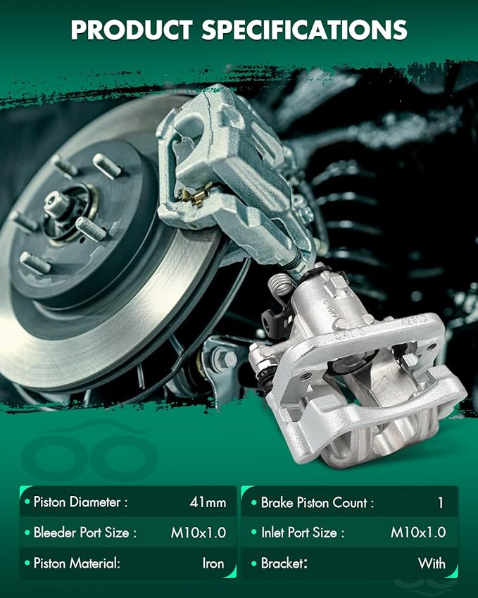 SCITOO Rear Left Brake Caliper With Bracket 18B5324 Compatible For Buick For LaCrosse 2012-2016,For Buick For Regal 2011-2017,For Chevrolet For Malibu 2013