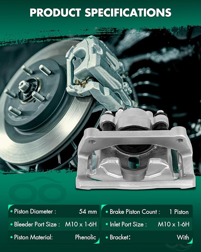 SCITOO 18-B4836 18-B4837 Disc Brake Calipers Assembly with Bracket Fit For Chrysler Aspen 2007-2009,For Dodge Dakota/For Durango/Ram 1500 / Ram 1500 Van,For Ram 1500 2011-2017