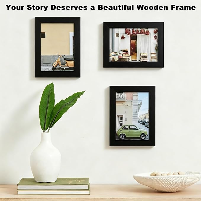 RPJC 5x7 Picture Frames Made of Solid Wood High Definition Glass - Image 4