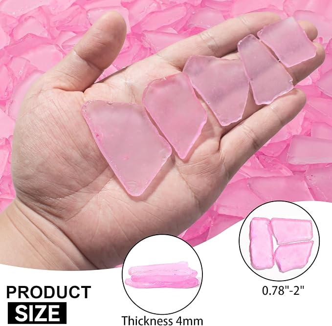 Keedolla Tumbled Sea Glass for Crafts - 10 OZ Flat Frosted Seaglass Pieces for - Image 3