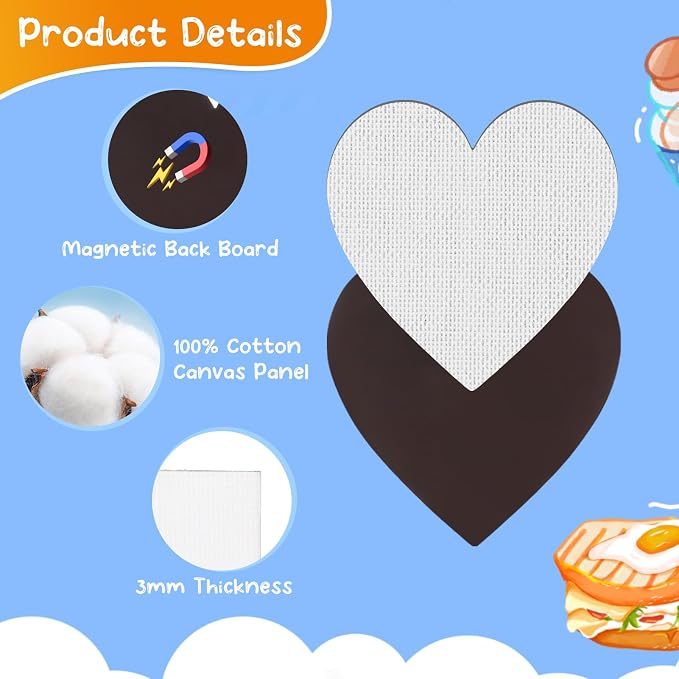 60 Pcs Magnetic Canvas Panel Mini Canvas Boards - Image 3