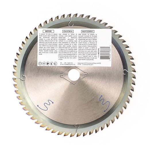 2-Pack 6-1/2" 60-Tooth 5/8" Arbor Woodworking Circular Saw Blade,Ultra Finish/General Purpose,Special Anti-Thermal Adhesion Coating on Cutting Edge-TA,High Finish, Long Life,6-1/2" 60T 5/8"