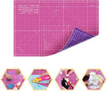 Self Healing Cutting Mat A3 12"x 18" Double Sided Pink Mat by ShinyMerry