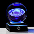 3d Saturn Crystal Ball Solar System Model Astronomy Science Planet Gifts | 80mm by QianweiCrystal