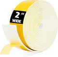 Pipe Insulation Tape, Pipe Wrap Insulation Foam Tape Self Adhesive, Outdoor Water Pipe Insulation Roll for HVAC, AC Line Insulation, 2 inch x 16.5 FT Heat Tape for Water Pipe, White