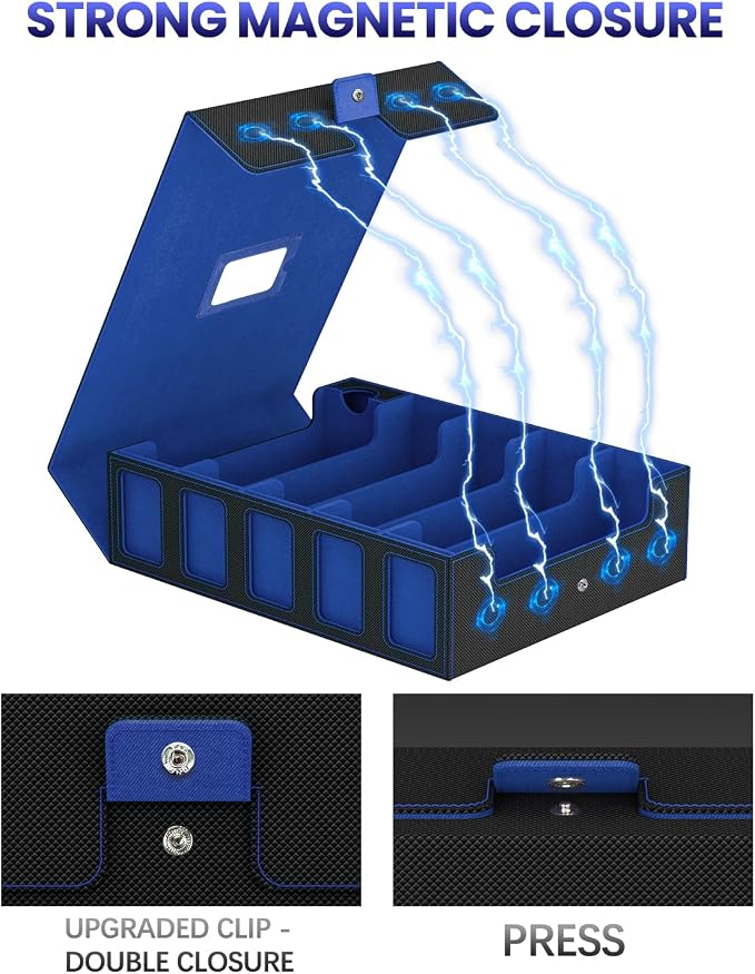 Trading Card Storage Box, 5 Row Card Deck Case - Image 4