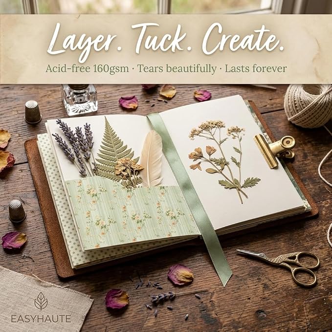 Scrapbook Paper & Scrapbooking Supplies, Vintage Green 6x6 Double-Sided - Image 3