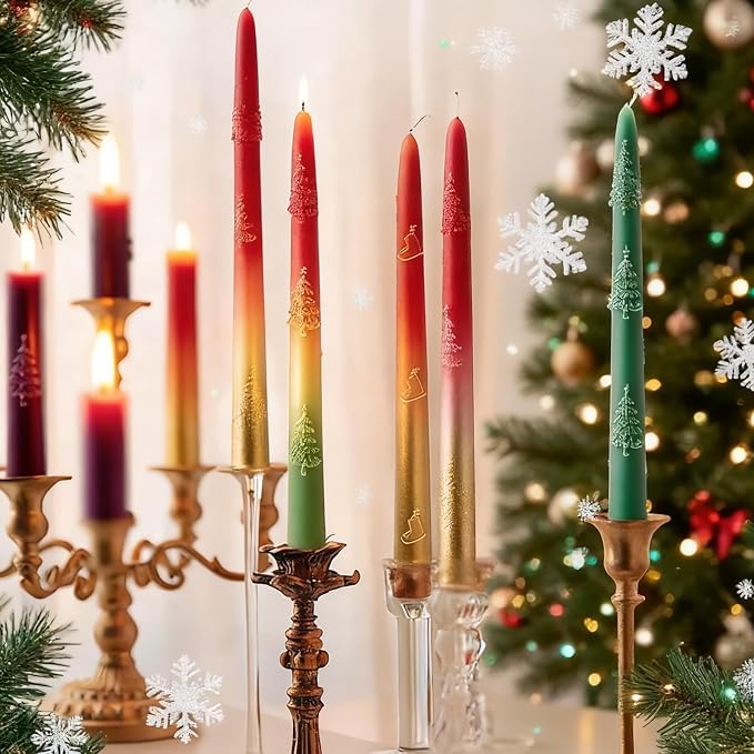 2 PCS Christmas Long Candle Silicone Mold, Pillar Candlestick Candle Mold - Image 4