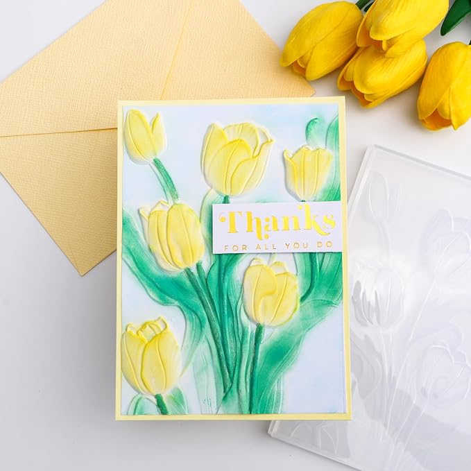 Tulip 3D Embossing Folder for Card Making DIY Scrapbooking Blossom Tulip Flower - Image 6