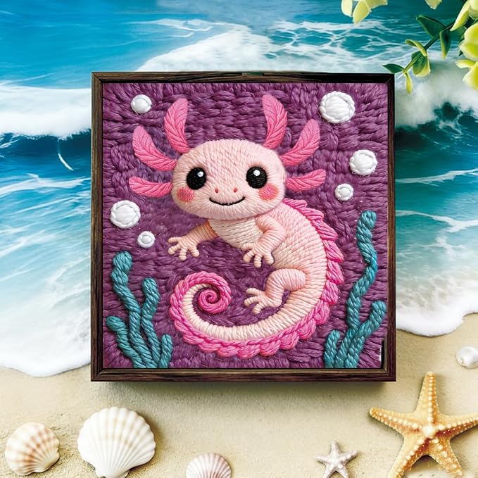 BEUNITONE Pink Axolotl Punch Needle Kit - Image 6
