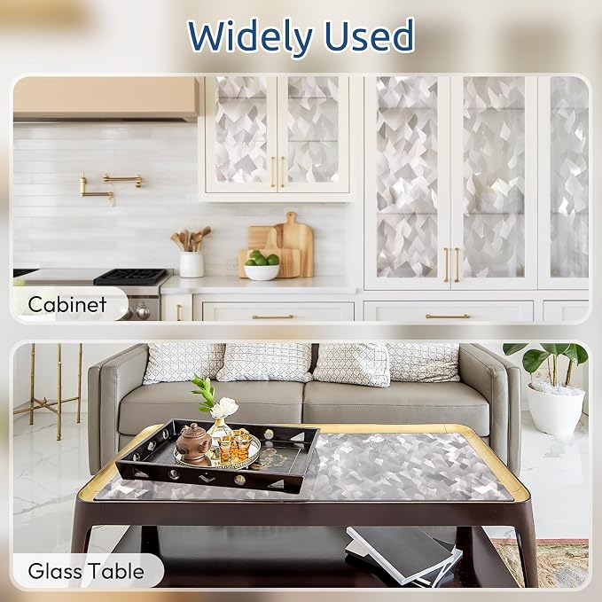 rabbitgoo Window Privacy Film, Crystal Icicles, 35.4" x 118.1" | Stained Glass - Image 7