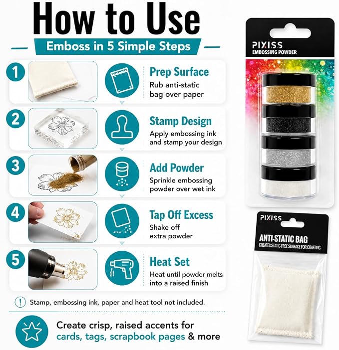 Pixiss Embossing Kit with Anti Static Bag - Image 4