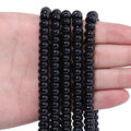 Songxi 5x8mm Natural Smooth Dark Green Stone Rondelle Beads, Gemstone by SongXi