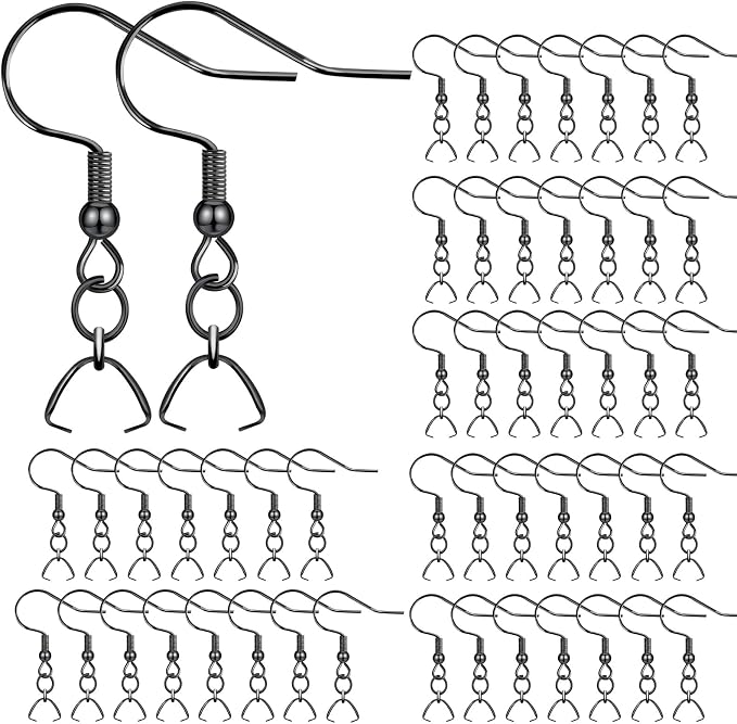 Earring Hooks 50PCS/25Pairs, Stainless Steel Ear Wires Fish Hooks, - Image 7