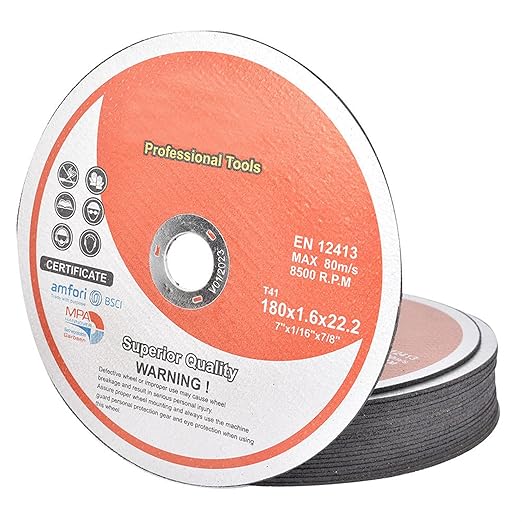 findmall 100 Pack 7" x1/16 x7/8" Cut-Off Wheel - Metal & Stainless Steel Cutting Discs