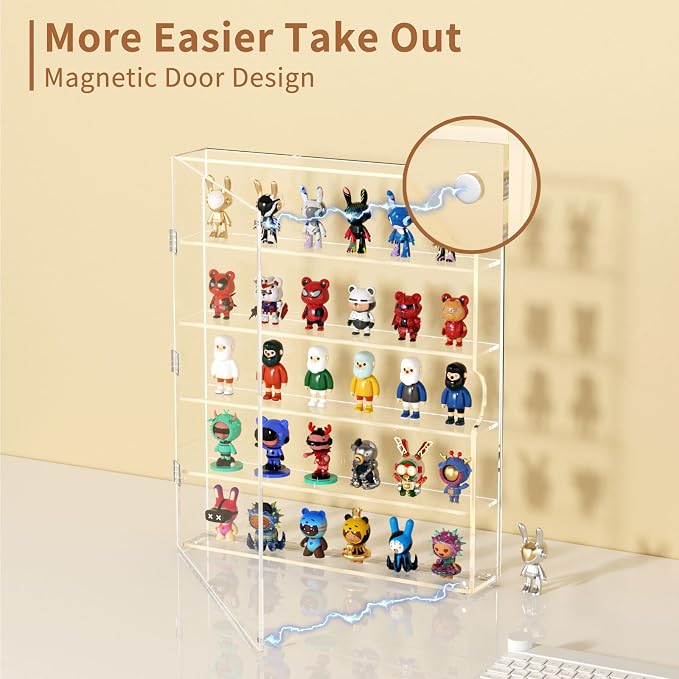 NIUBEE Acrylic Display Case for Figures: Dustproof Clear Wall Mounted or - Image 4