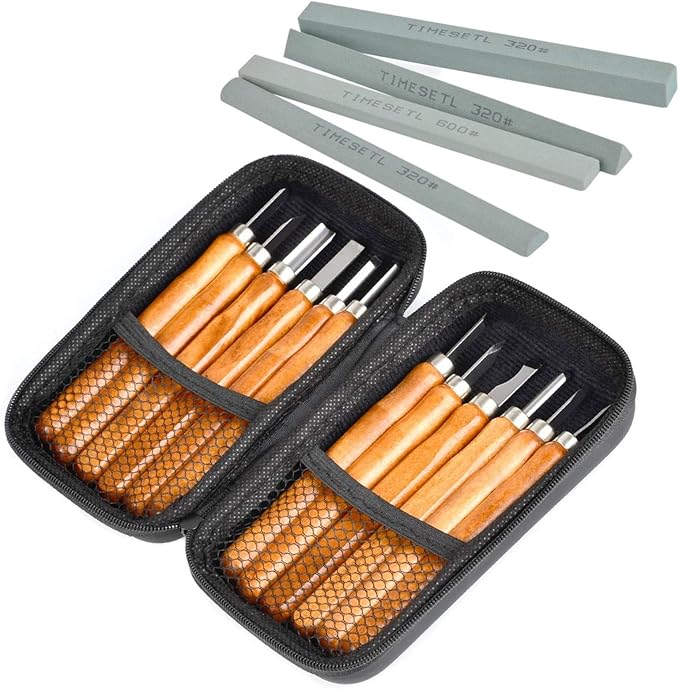 TIMESETL 17Pack Small Wood Carving Set by TIMESETL