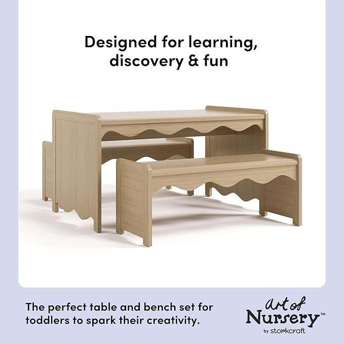 Storkcraft Casablanca Montessori Indoor Kids Table & Bench Set – GREENGUARD - Image 4
