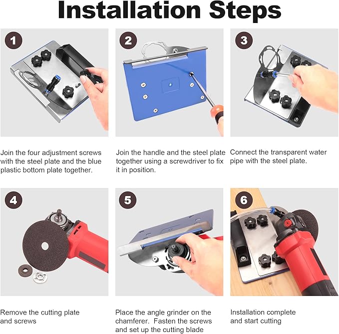 Angle Grinder Stand for Tile 45° Chamfer Cutting, 45 Degree Tile Chamfering Tool, Tile Cutter Tool 45 Degree Ceramic Tile Chamfer, Angle Grinder Holder Tile Tools for 100-Type Angle Grinders
