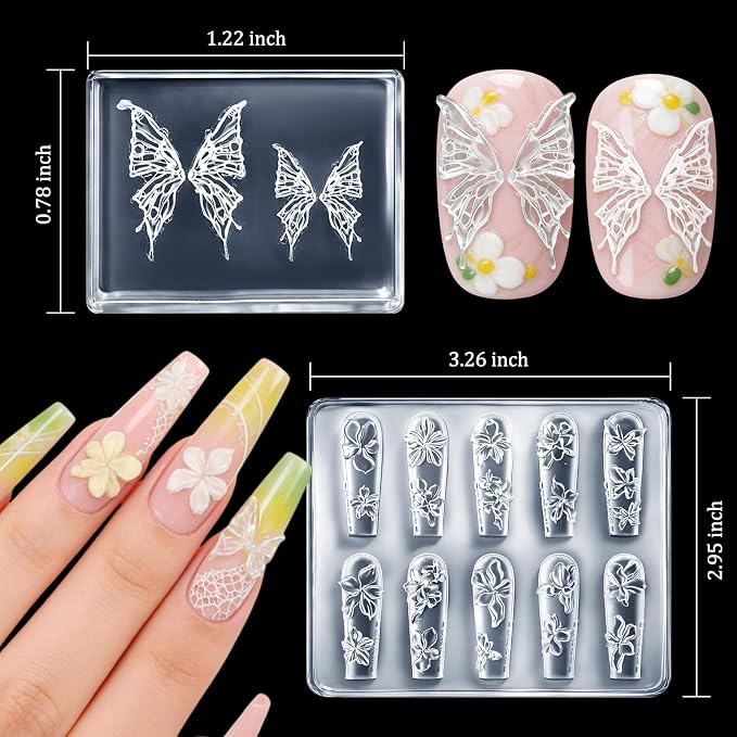 6pcs 3D Flower Silicone Nail Art Molds Kit - Image 5