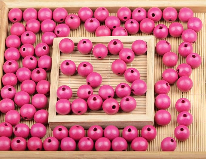 AD Beads Large Hole Wood Spacer Wooden Jewelry Making Bracelet Necklace - Image 3