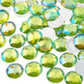 John Bead 200 Pieces 16mm, Peridot AB, Acrylic Round Flat Back Rhinestones by JohnBead
