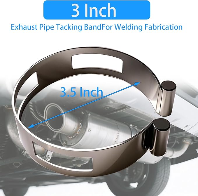 3.5 inches Stainless Steel Exhaust Tack Welding Clamp-On Kit | Heavy-Duty Corrosion-Resistant Tool for Automotive Exhaust Fabrication & Professional Welding Projects (3.5 inches 1PCS)