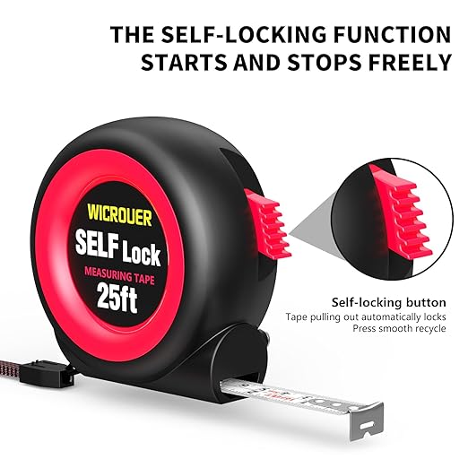 Gifts for Dad, Dad Gifts from Son Daughter, Tape Measure25FT Self-Locking, Steel Made Retractable Measurement, Imperial/Metric Scale, Easy to Read, Used for Architects, Carpenters, Handicrafts. (25FT)