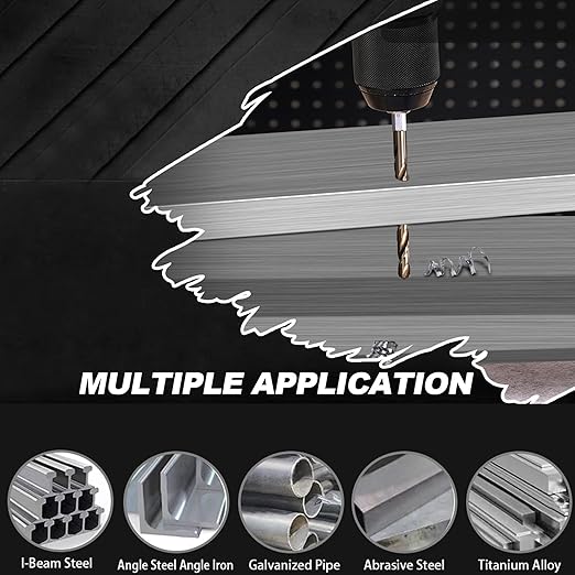 Hex Shank Cobalt Drill Bit Set 63Pcs 1/16"-1/2", M35 HSS Twist Impact Drill Bits for Metal and Hardened Steel, with Indexed Storage Case