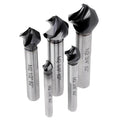 Countersink Drill Bit Set, 5 Pieces M2 High Speed Steel with 82 Degree, 3 Spiral Flutes, Tri-Flat Shank, Cutter Bit Countersink in Size 1/4" 3/8" 1/2" 5/8" 3/4" for Wood, Metal, Plastic...