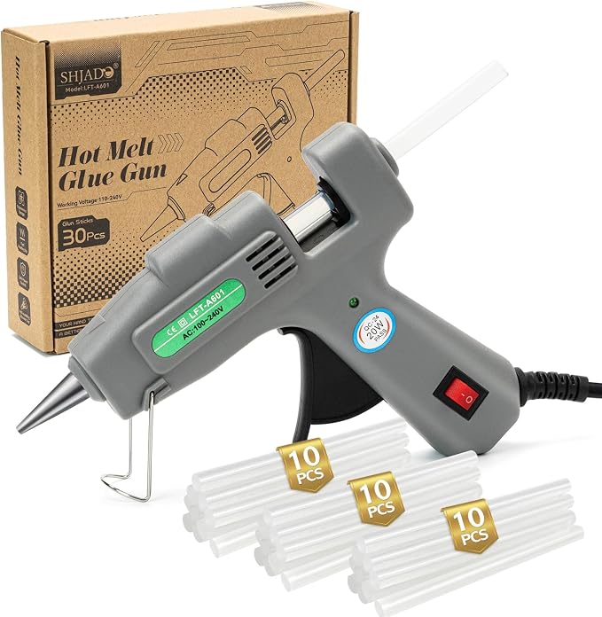 SHJADE Hot Glue Gun with 30 Glue Sticks, 20W Mini Hot Melt Gun Kit | Fast by SHJADE