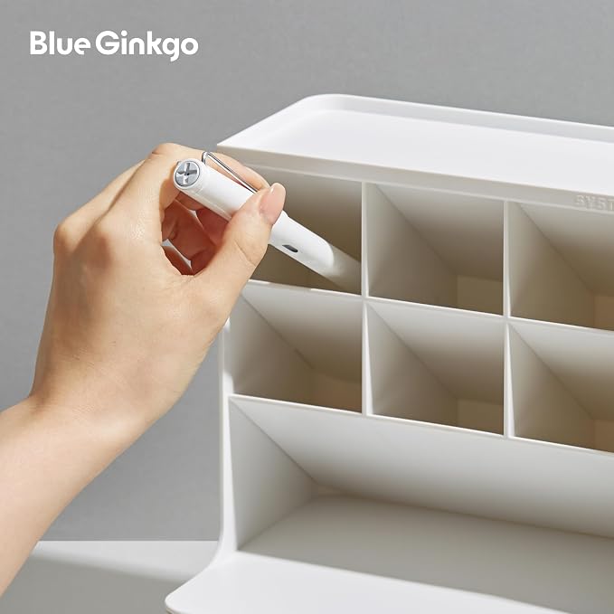 BLUE GINKGO Hive Desk Organizer – Vertical 6-Compartment, Full-drawer Storage – - Image 5