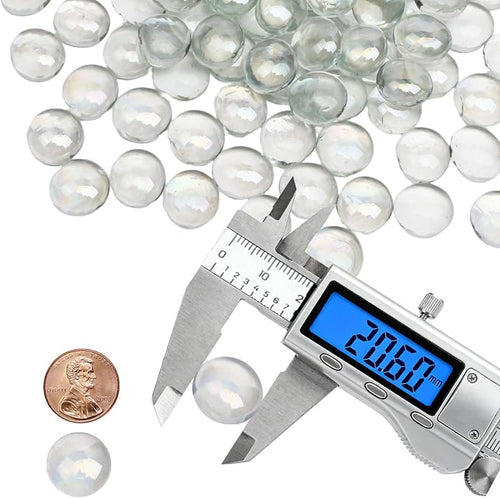 10 lb Clear Glass Beads for Vases, Glass Pebbles - Image 2