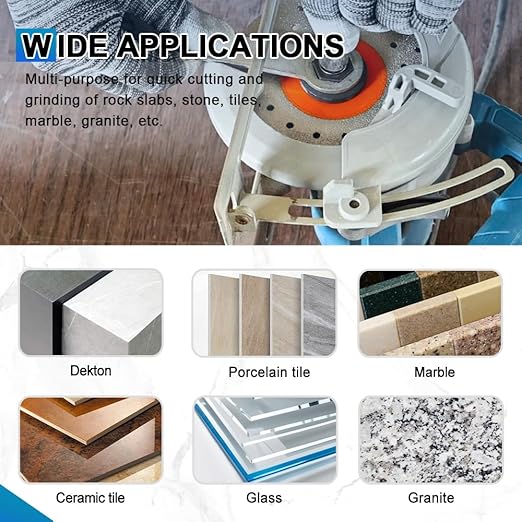 Rock Slab Grinding Disc - 4.5 inch Glass Cutter Disc (3pcs), Granite Cutting Disc, Diamond Grinder Wheel for Rock Slab, Stone, Tile, Marble, Granite, Glass Diamond Cutting Discs