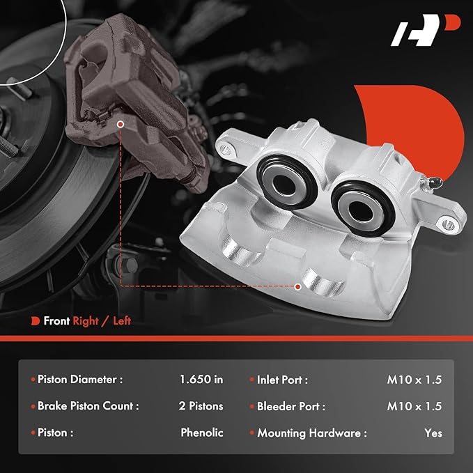 A-Premium Disc Brake Caliper Assembly Without Bracket Compatible with Dodge and Chrysler Models - Charger 2006-2021, Challenger 2009-2021, 200 2013-2014, 300 2005-2021, Magnum, Caliber, Avenger