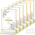 Acrylic Sign Holder 5X7 Double-sided Gold Frames ，6 Pack | Acrylic Frames by AcrylicSignHolderMahjongRacks%EF%BC%8CMahjongBags
