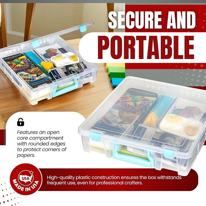 ArtBin Super Satchel 1 Compartment Box Clear Craft Organizer Storage Case - Image 5