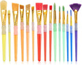 15Pcs Paint Brushes Value Pack, Includes 15 Different Types of Brushes by KEVINSASACRAFTS