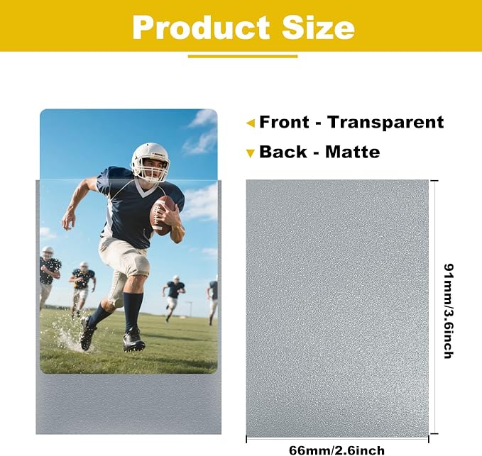 Premium Card Sleeves, 150 Sleeves 2.6''x3.6'' Compatible - Image 2
