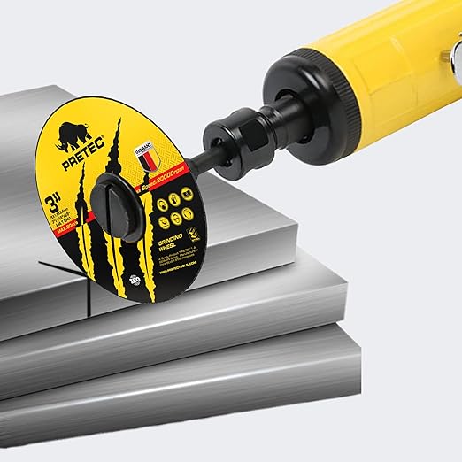 Cut Off Wheels 55Pcs, 3 Inch Die Grinder Cut Off Wheels with 1/4 in Mounting Mandrel Kit for Die Grinder, 3/8" Arbor Hole Cutting Wheel for Metal & Stainless Steel Rotary Tool Drill Attachment