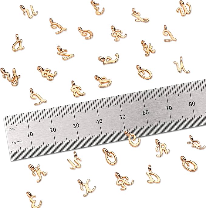SANNIX 156Pcs/6 Sets Gold Letter Charms - Image 2