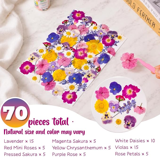 70 Pcs 11kinds Edible Dried Pressed Flowers - Image 4