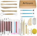 Artzuvs Clay Sculpting Tools 28pcs Polymer Pottery Modeling Tools Set by Artzuvs