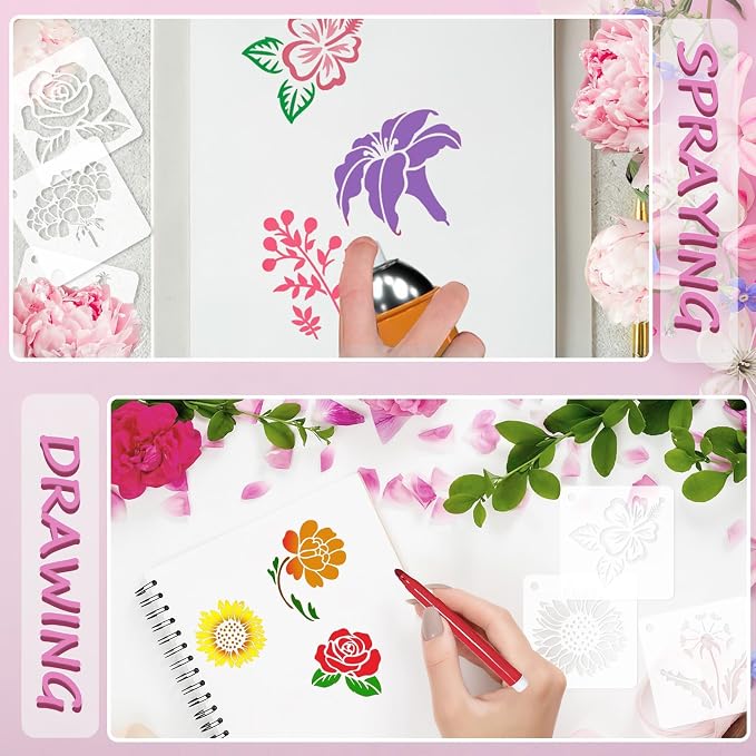 JULMELON Flower Stencils for Wood - Image 7