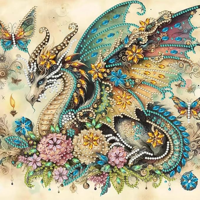 ZQEATRY Dragon Special Shape Diamond Art Kits by ZQEATRY